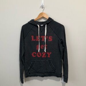 Women's Let's Get Cozy Graphic Hoodie - Grayson Threads (Juniors') Black XS NWT
